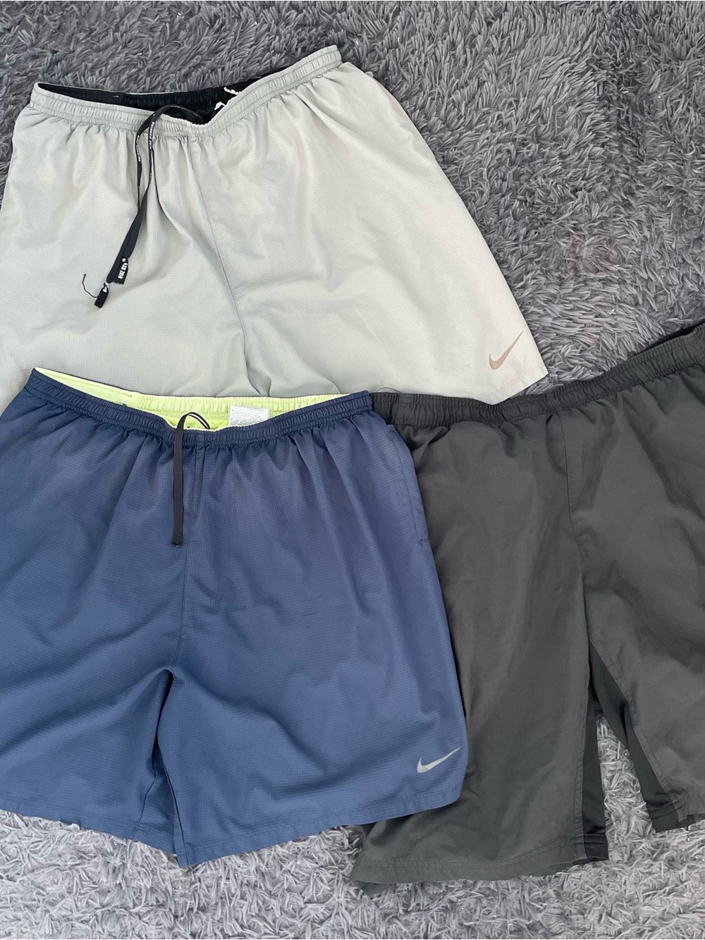 Men Size Large Nike Dri-Fit Running Shorts Bundle Lot